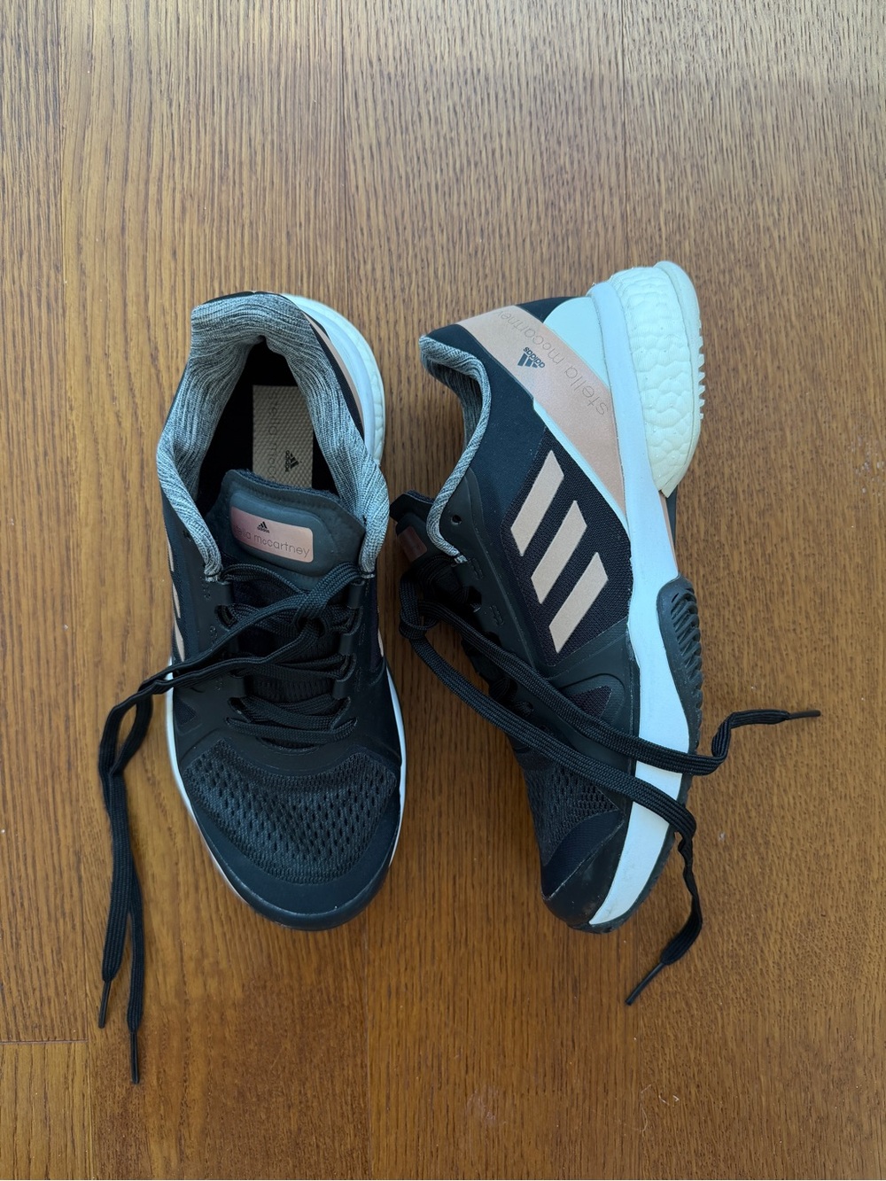 Adidas by Stella McCartney Black Court Tennis Shoes